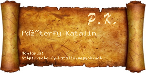 Péterfy Katalin névjegykártya
