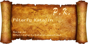 Péterfy Katalin névjegykártya