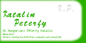 katalin peterfy business card